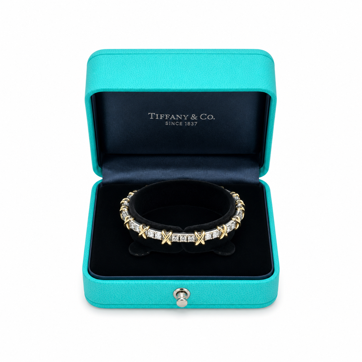 Tiffany & Co. Tiffany Inspired Crystal X Tennis Bracelet(With Box & Proper Brand Packaging)