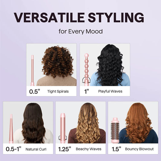 Wavy Talk Multi Curl
5-in-1 Curling Wand Set