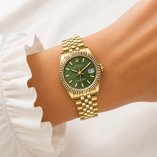 Rolex Day-Date 36 Green Dial – Gold Finish(With Box & Proper Packaging)