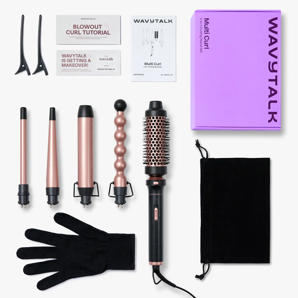 Wavy Talk Multi Curl
5-in-1 Curling Wand Set