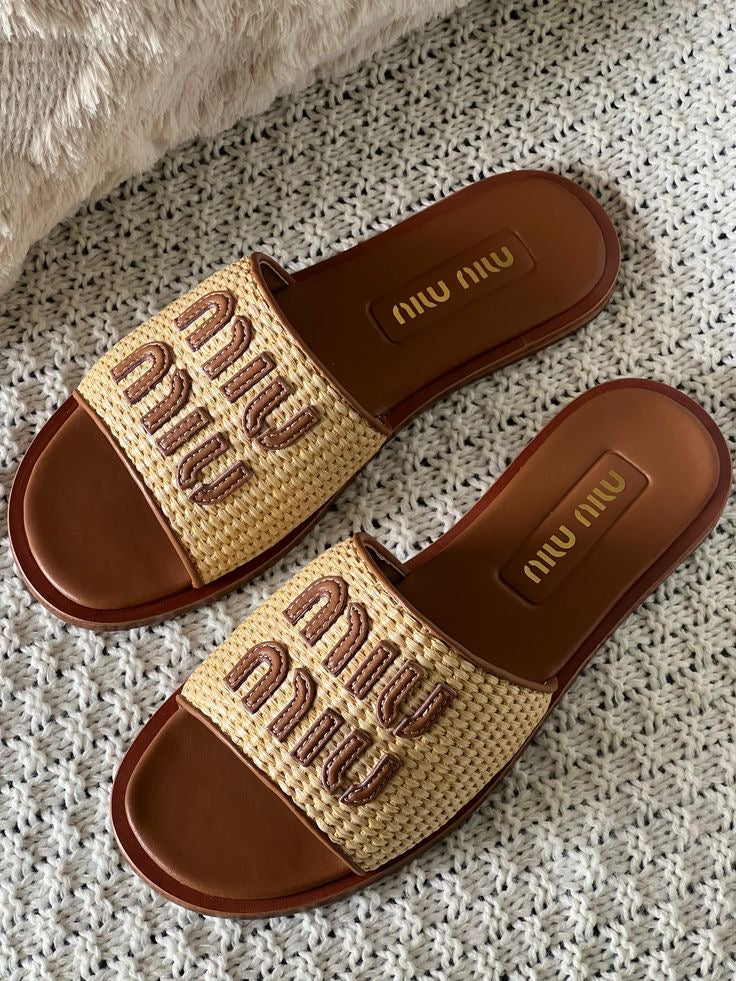 Miu Miu Summer Comfort Slides(With Box & Proper Packaging)