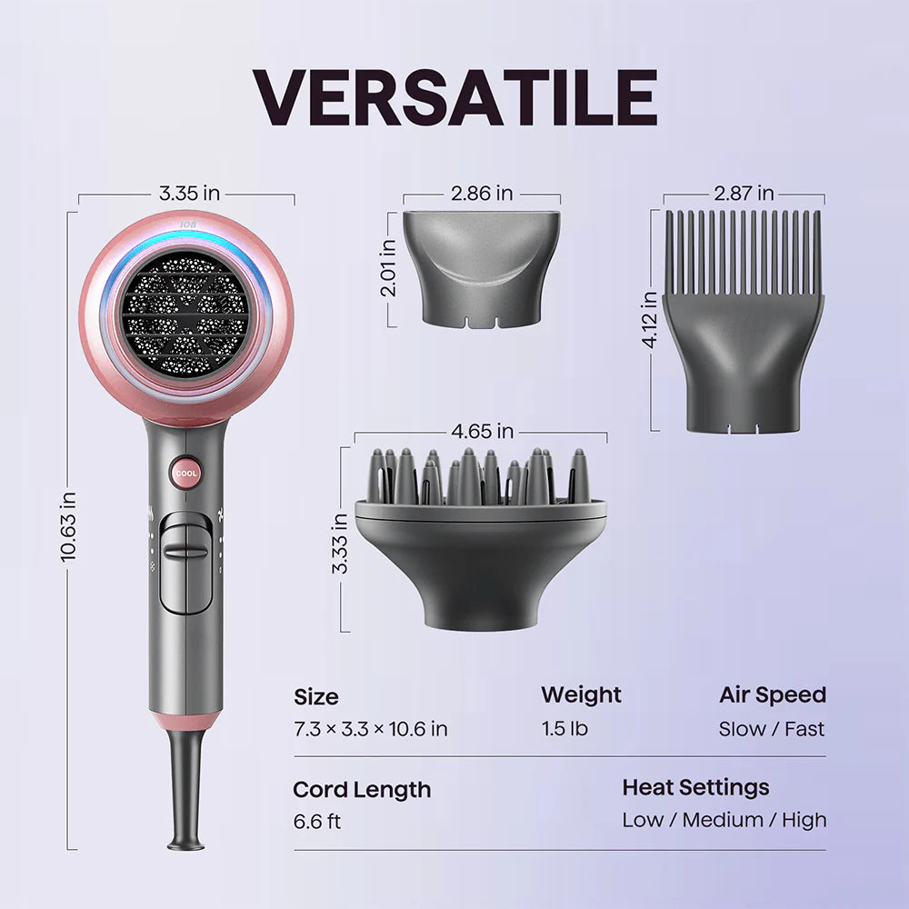 Wavy Talk Blown Away
Ionic Hair Dryer