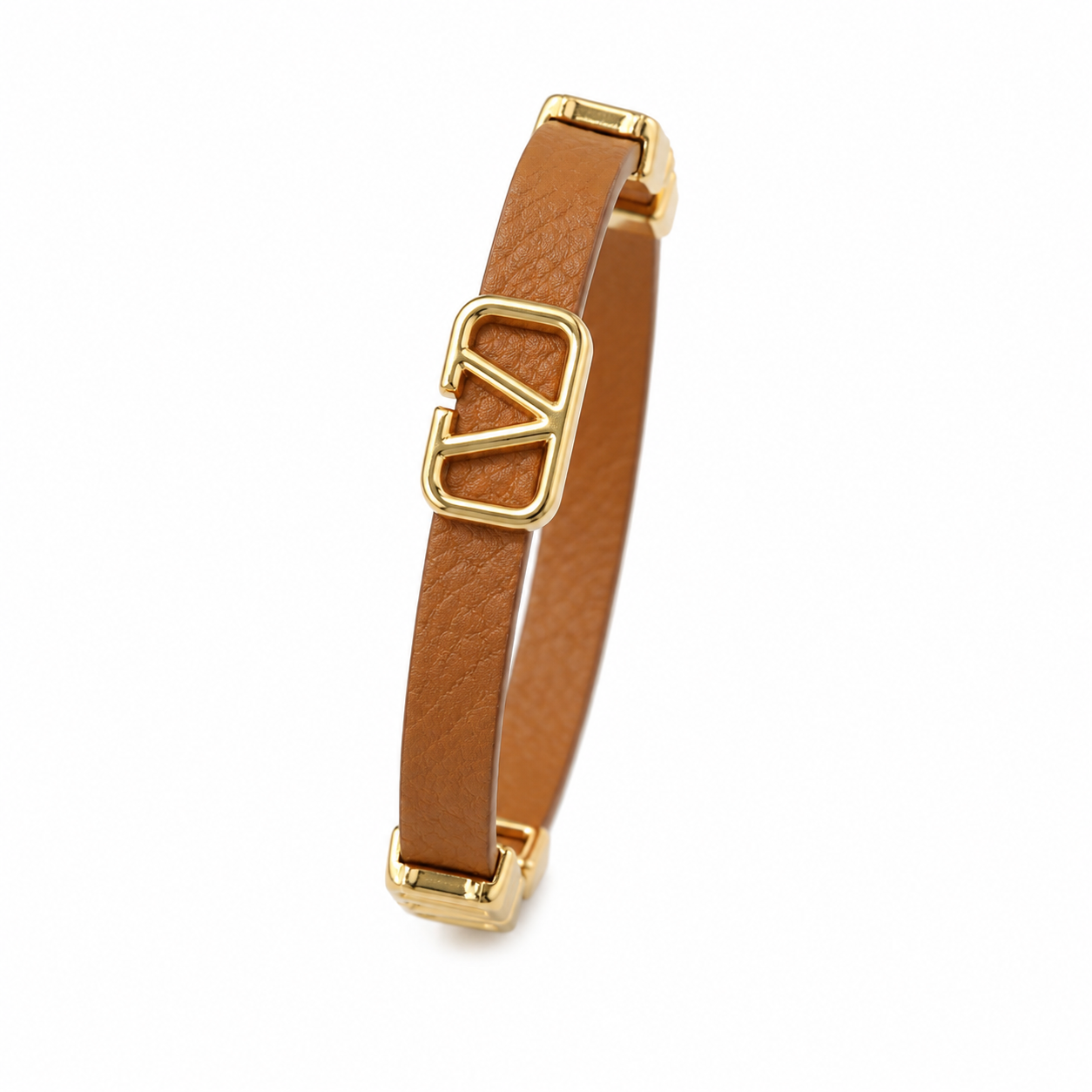 Luxe V Logo Leather Bracelet(With Box & Proper Packaging)