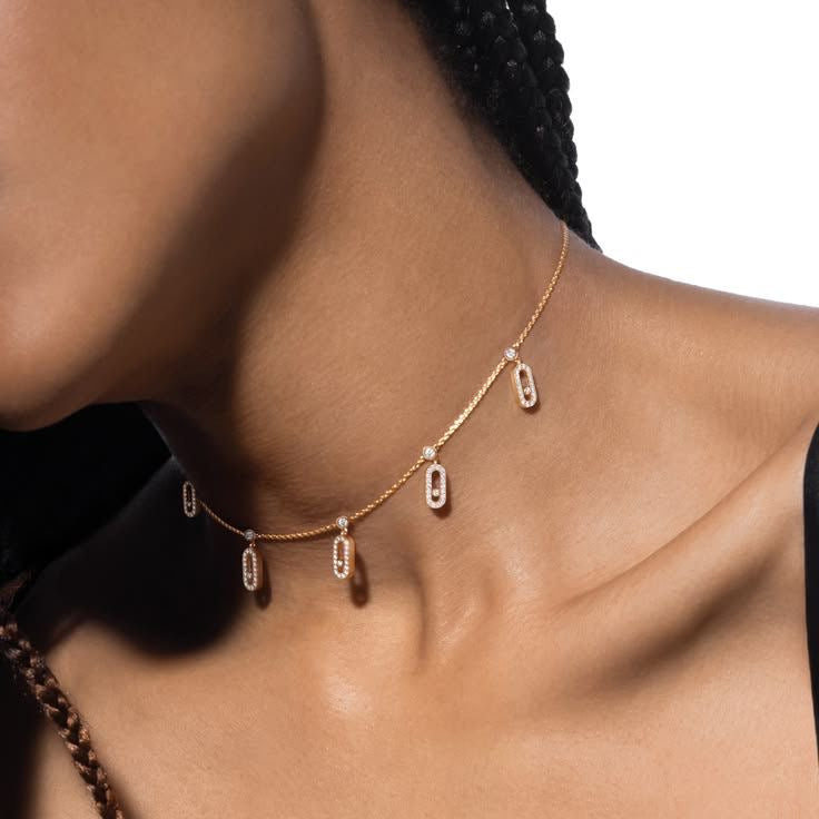 Messika MOVE UNO PAVÉ DROP PENDANT CHOKER