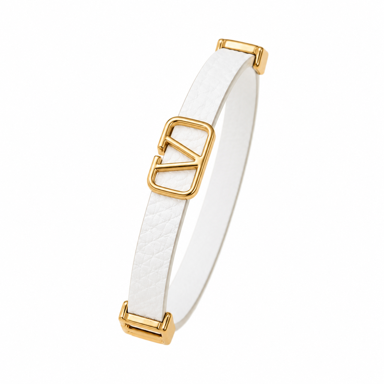 Luxe V Logo Leather Bracelet(With Box & Proper Packaging)