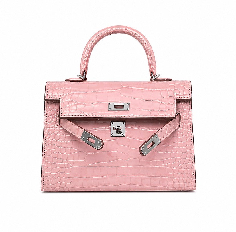 Textured mini Kelly birkin silver hardware (comes with proper packaging)