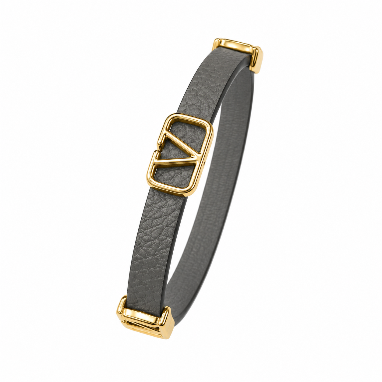 Luxe V Logo Leather Bracelet(With Box & Proper Packaging)