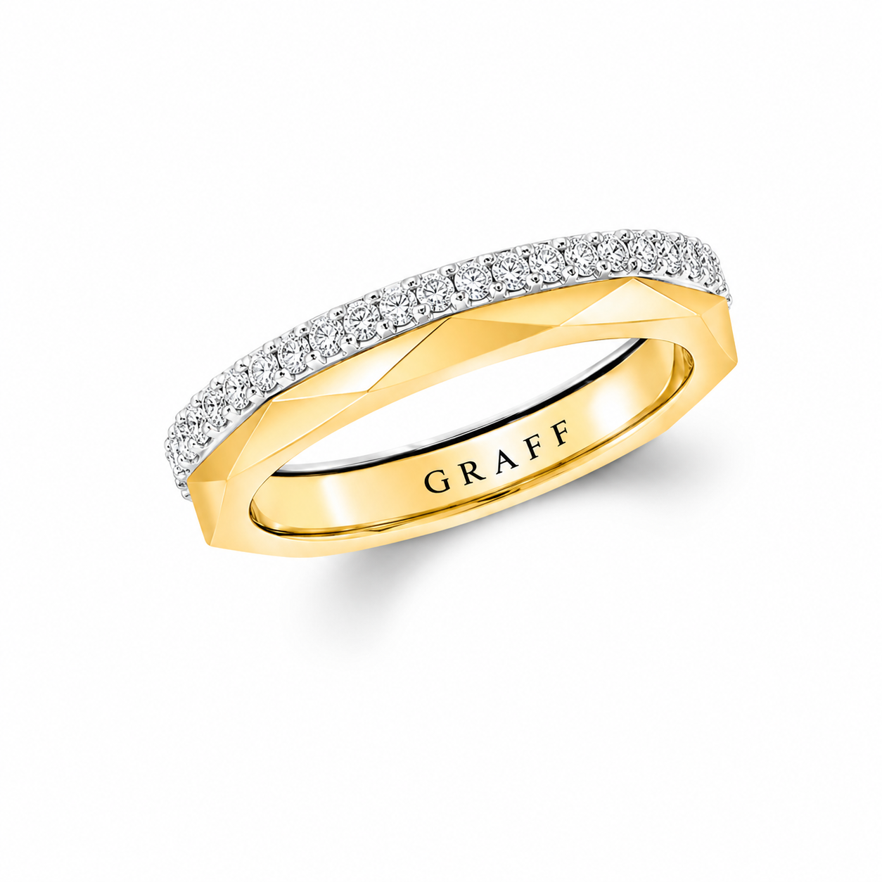 Laurence Graff Signature Four-Row Layered Diamond Ring (with box & proper packaging)