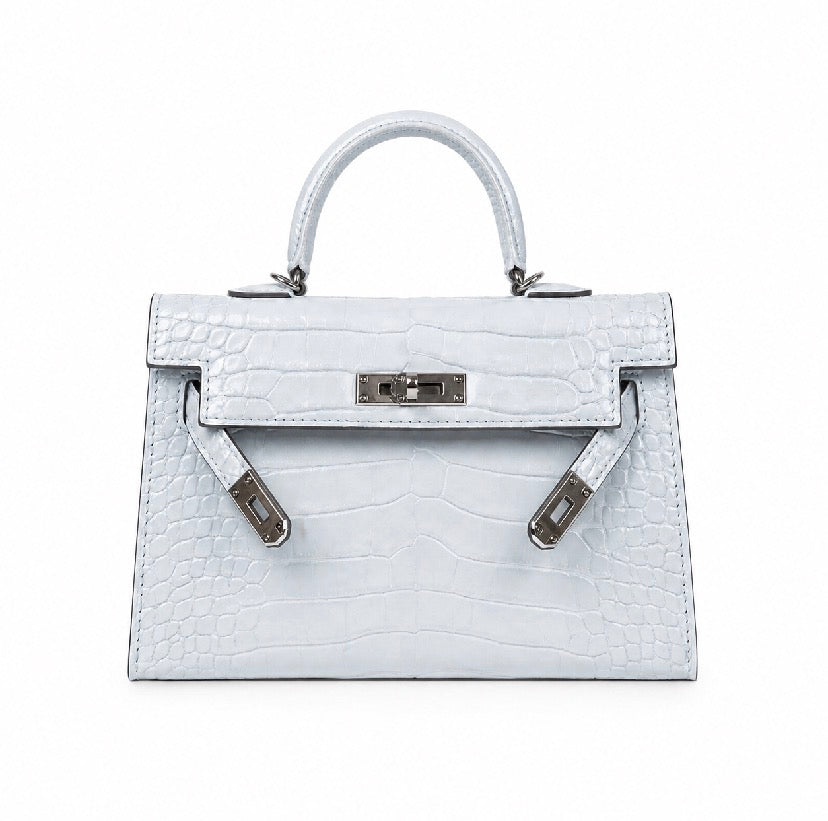 Textured mini Kelly birkin silver hardware (comes with proper packaging)