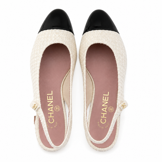 Chanel Slingback Ballet Flats(With Box & Proper Packaging)