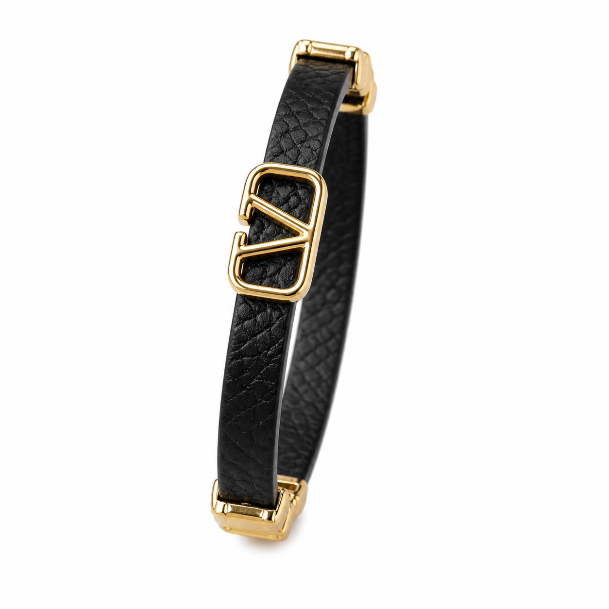 Luxe V Logo Leather Bracelet(With Box & Proper Packaging)