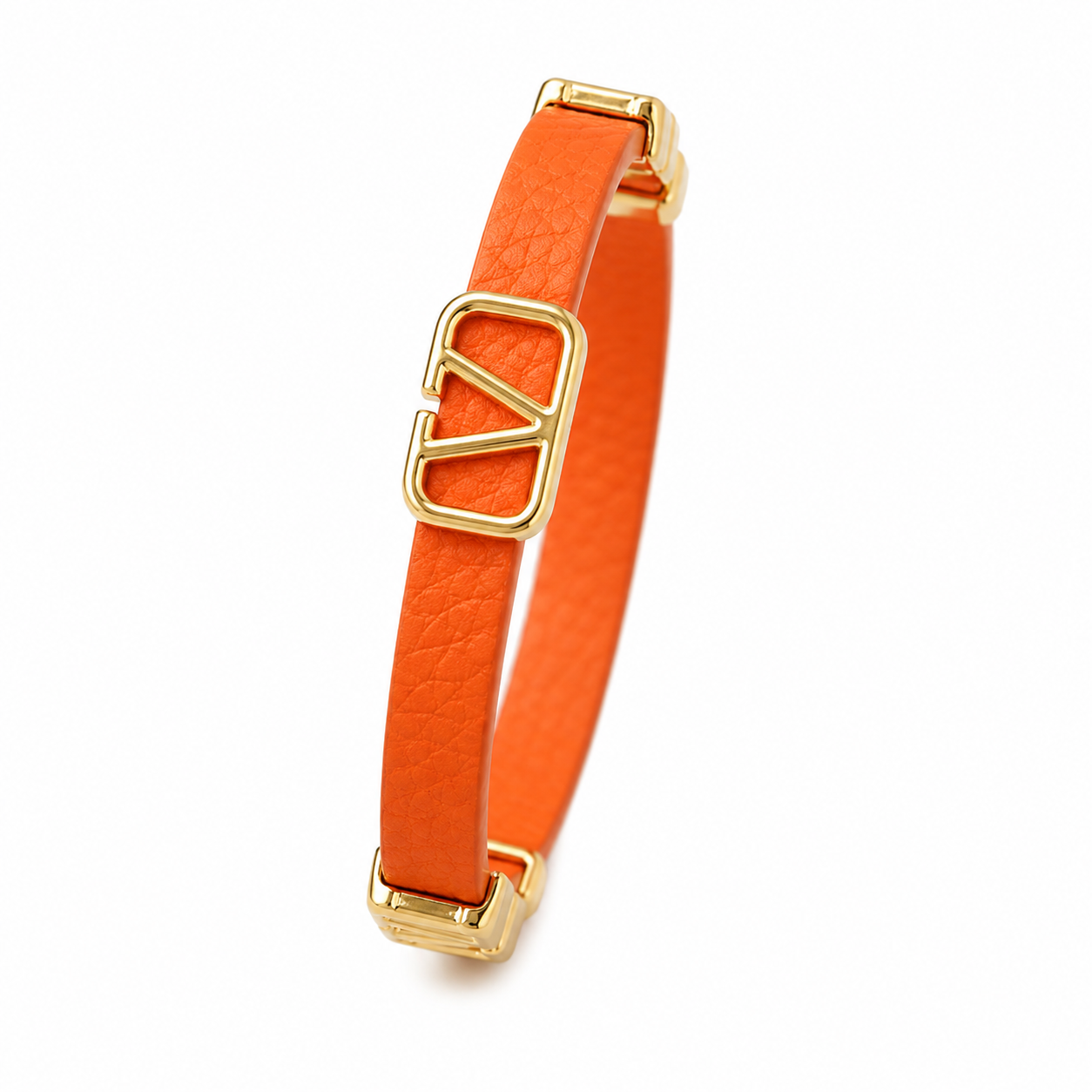 Luxe V Logo Leather Bracelet(With Box & Proper Packaging)
