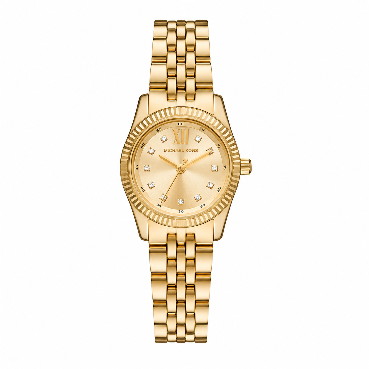 Michael Kors Petite Lexington Pavé Gold-Tone Women’s Watch(With box & proper packaging)