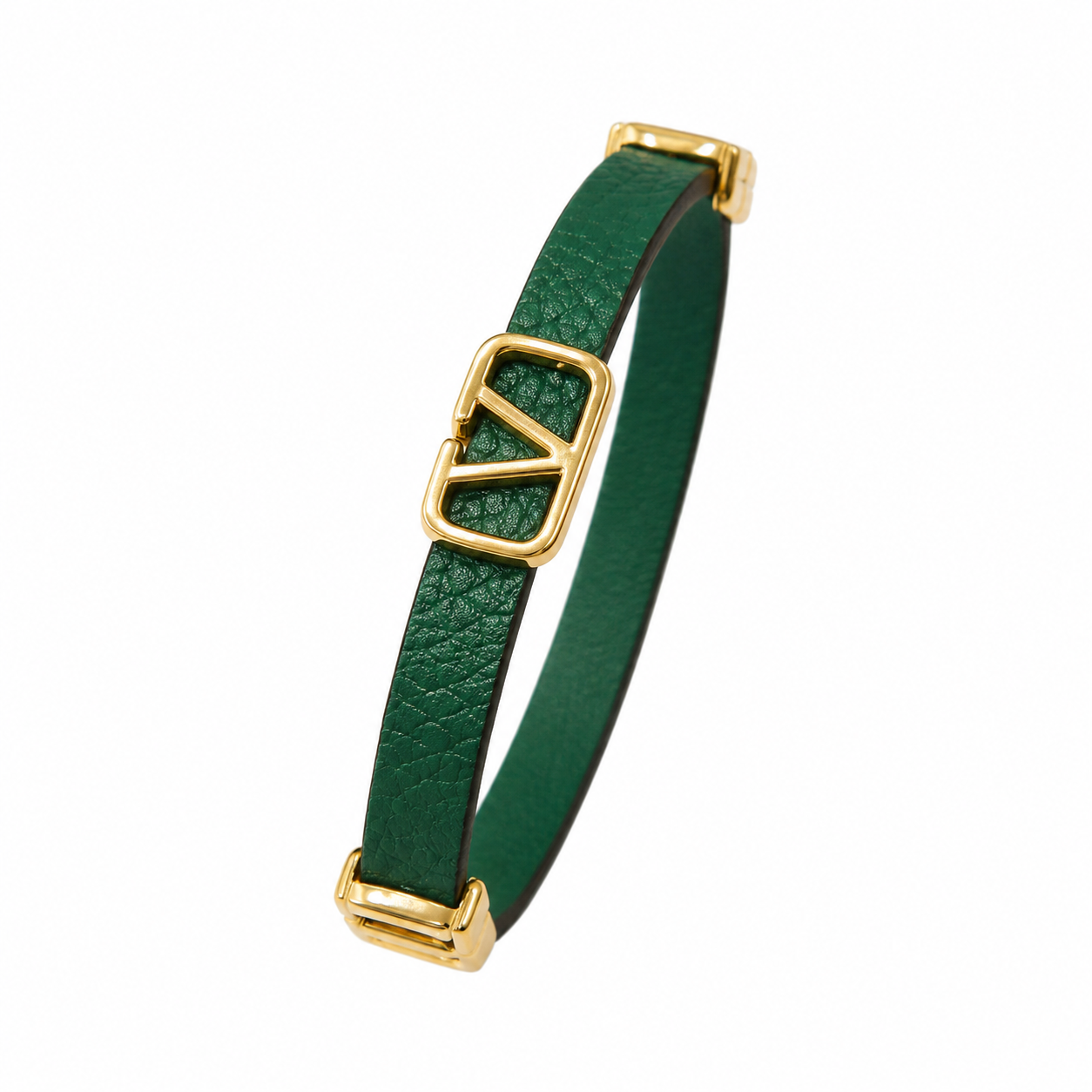 Luxe V Logo Leather Bracelet(With Box & Proper Packaging)