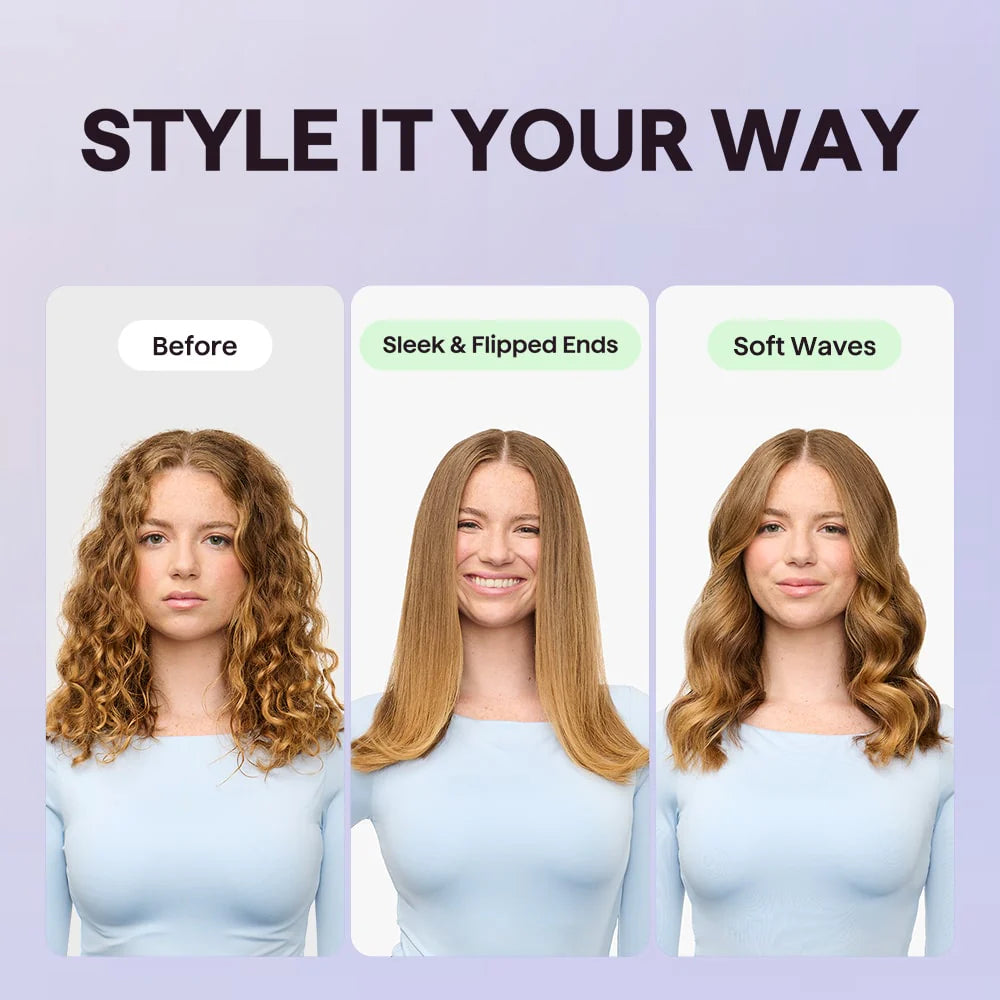 Wavy Talk Sleek Sweep
ionic hair straightener brush
