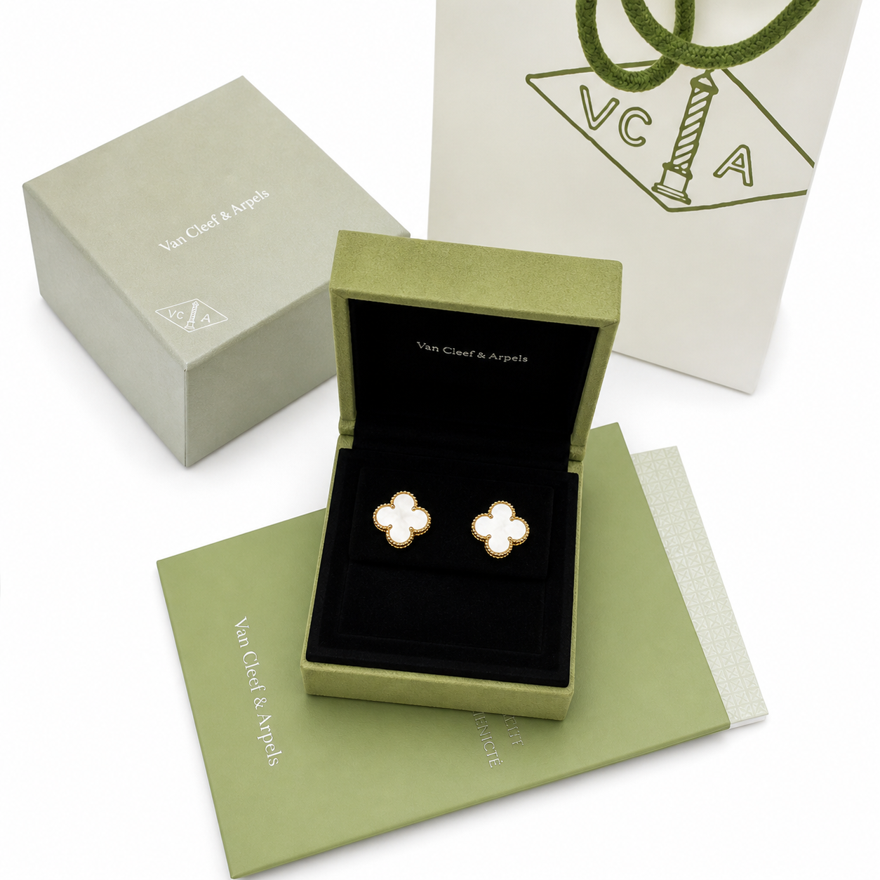 Van Cleef & Arpels- Vintage Alhambra earrings(with box & proper packaging)