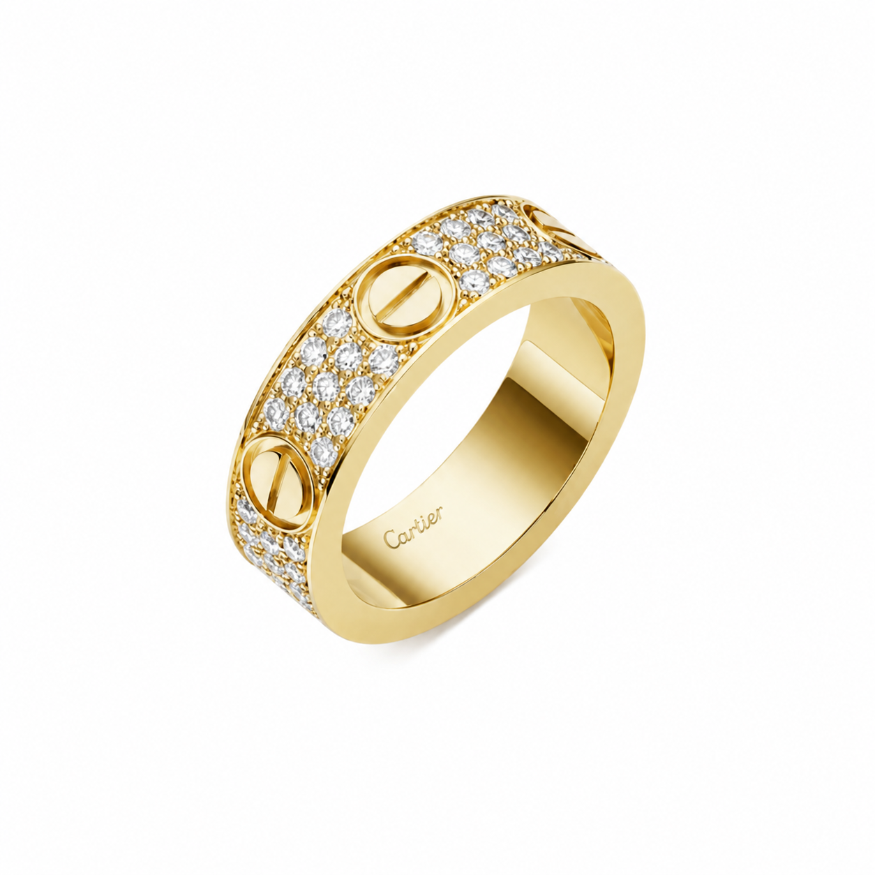 Cartier- LOVE RING, SMALL MODEL, PAVED(with box & proper packaging)