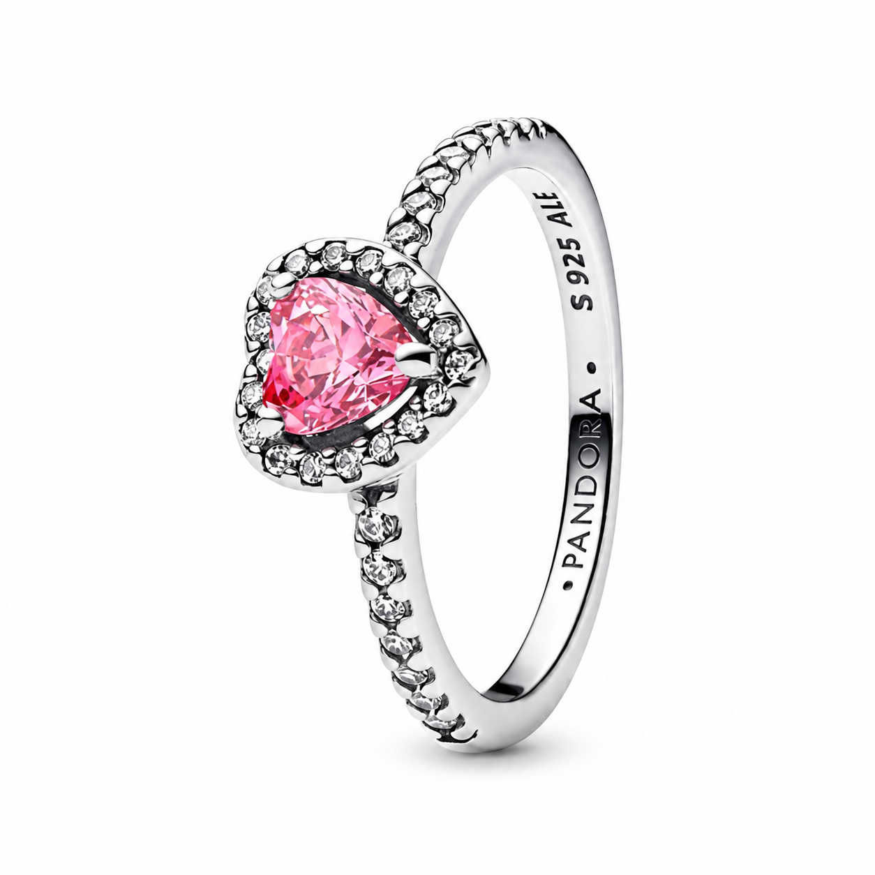 Pandora-Elevated Pink Heart Ring(with box & proper packaging)