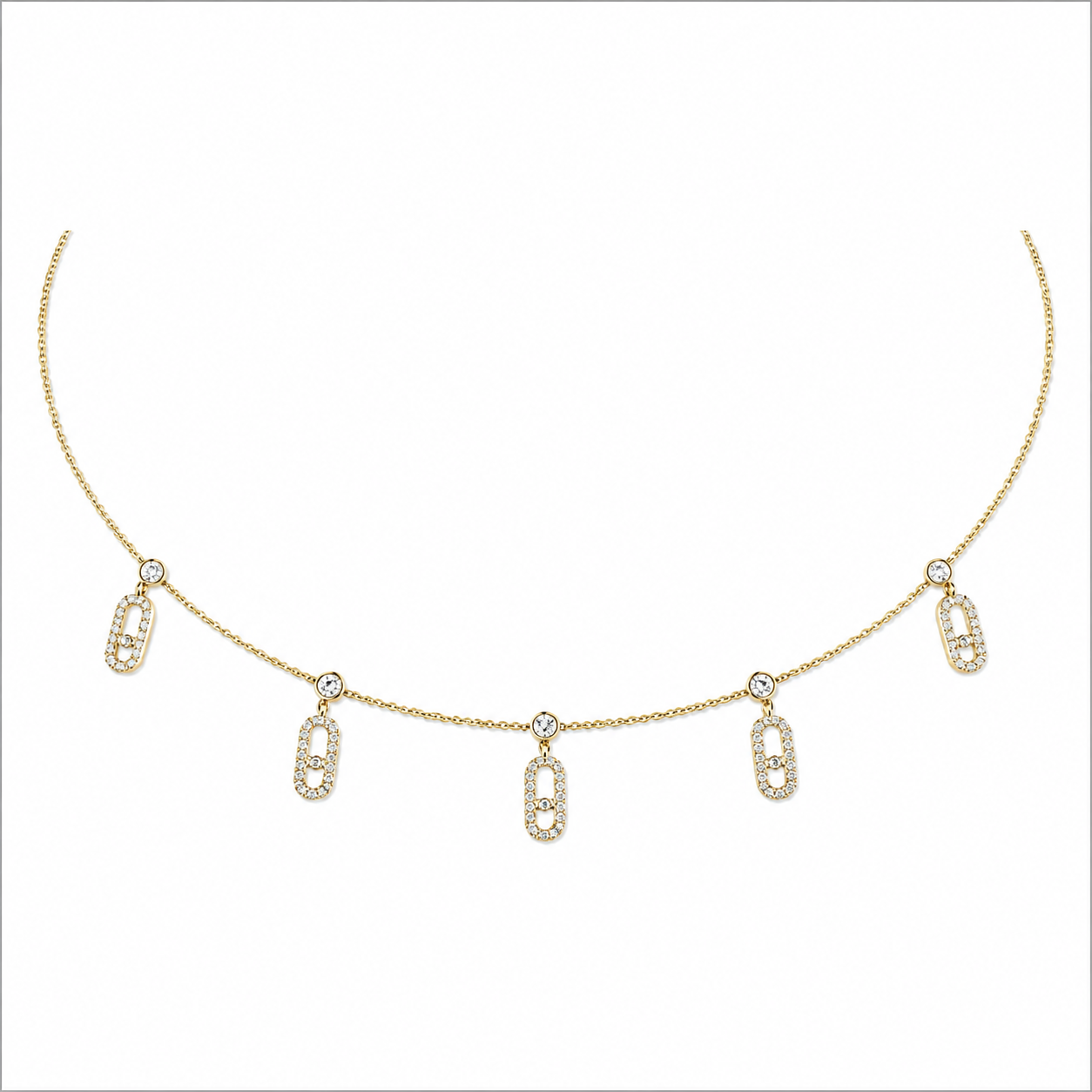 Messika MOVE UNO PAVÉ DROP PENDANT CHOKER