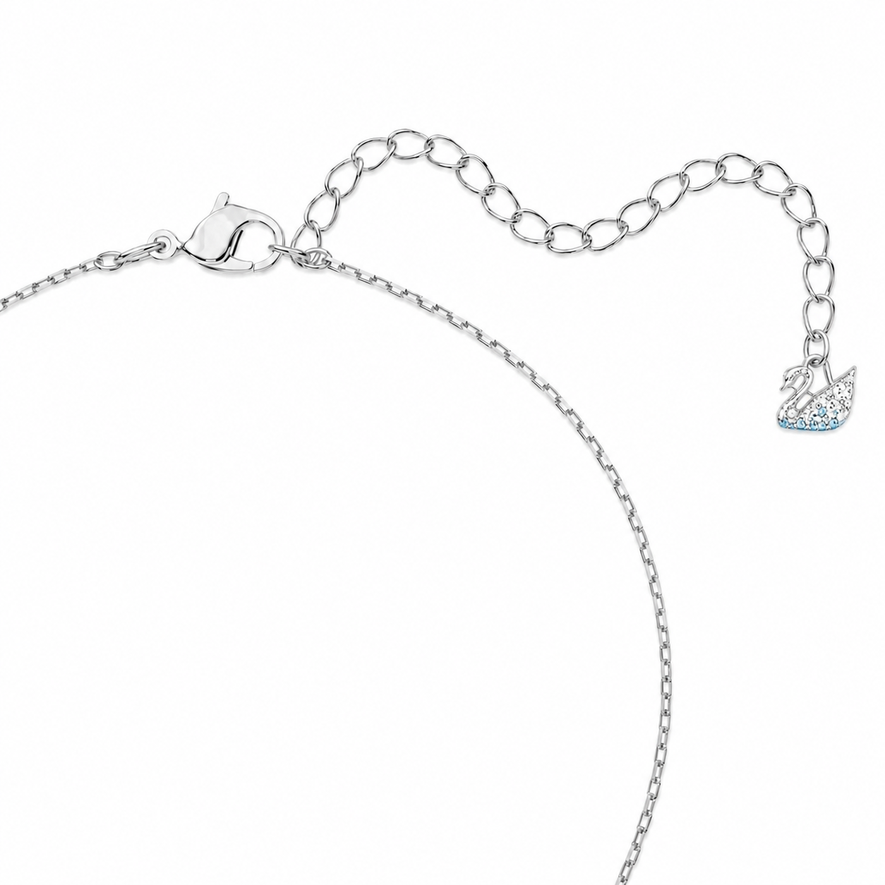 Swarovski- Swan pendant,Blue gradient crystals,Rhodium Plated (with box & proper packaging)