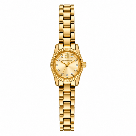 Michael Kors Petite Lexington Pavé Gold-Tone Mini Women’s Watch(With box & Proper Packaging)
