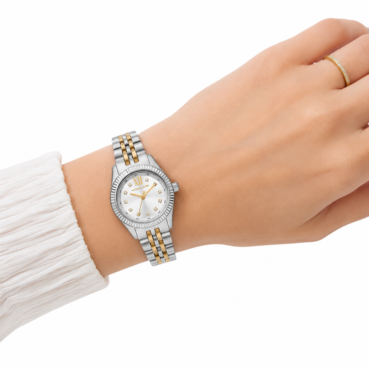 Michael Kors Petite Lexington Two-Tone Women’s Watch(With Box & Proper Packaging)