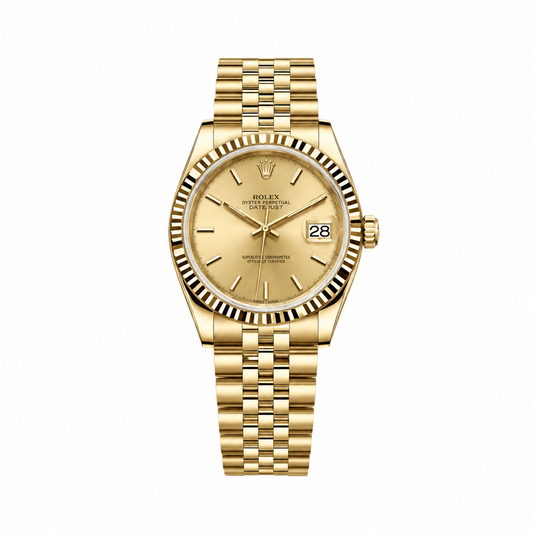 Rolex Lady-Datejust Gold Champagne Dial(With Box & Proper Packaging)