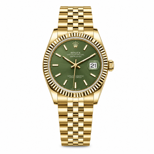 Rolex Day-Date 36 Green Dial – Gold Finish(With Box & Proper Packaging)