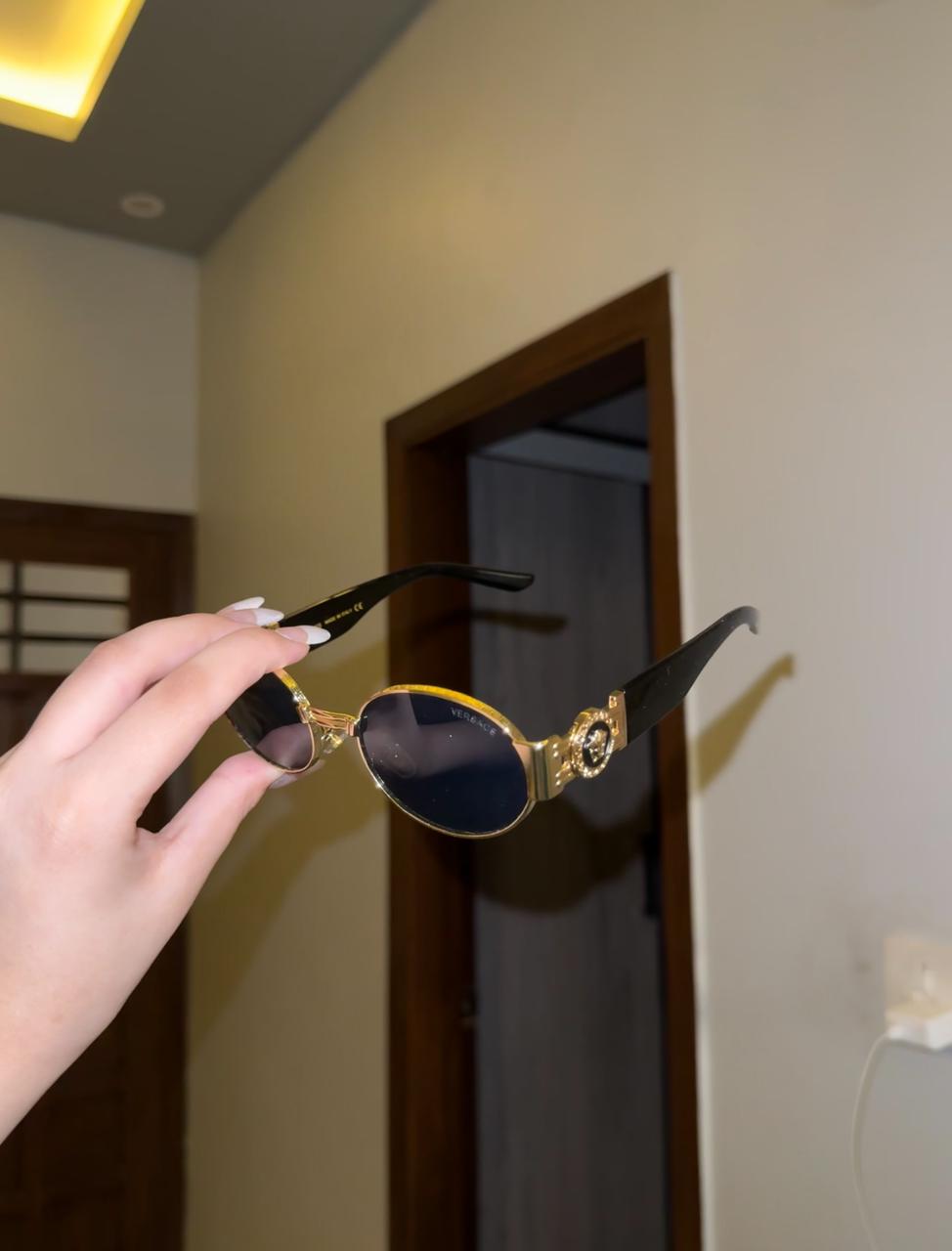 Versace metal frame sunglasses