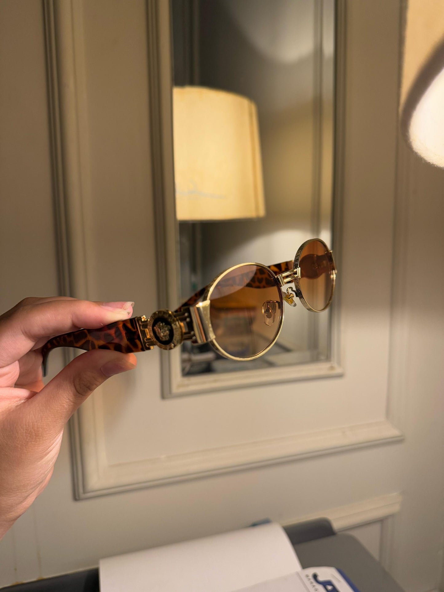 Versace metal frame sunglasses