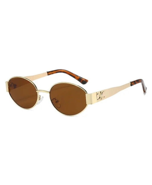 Celine Gold Frame Oval Sunglasses