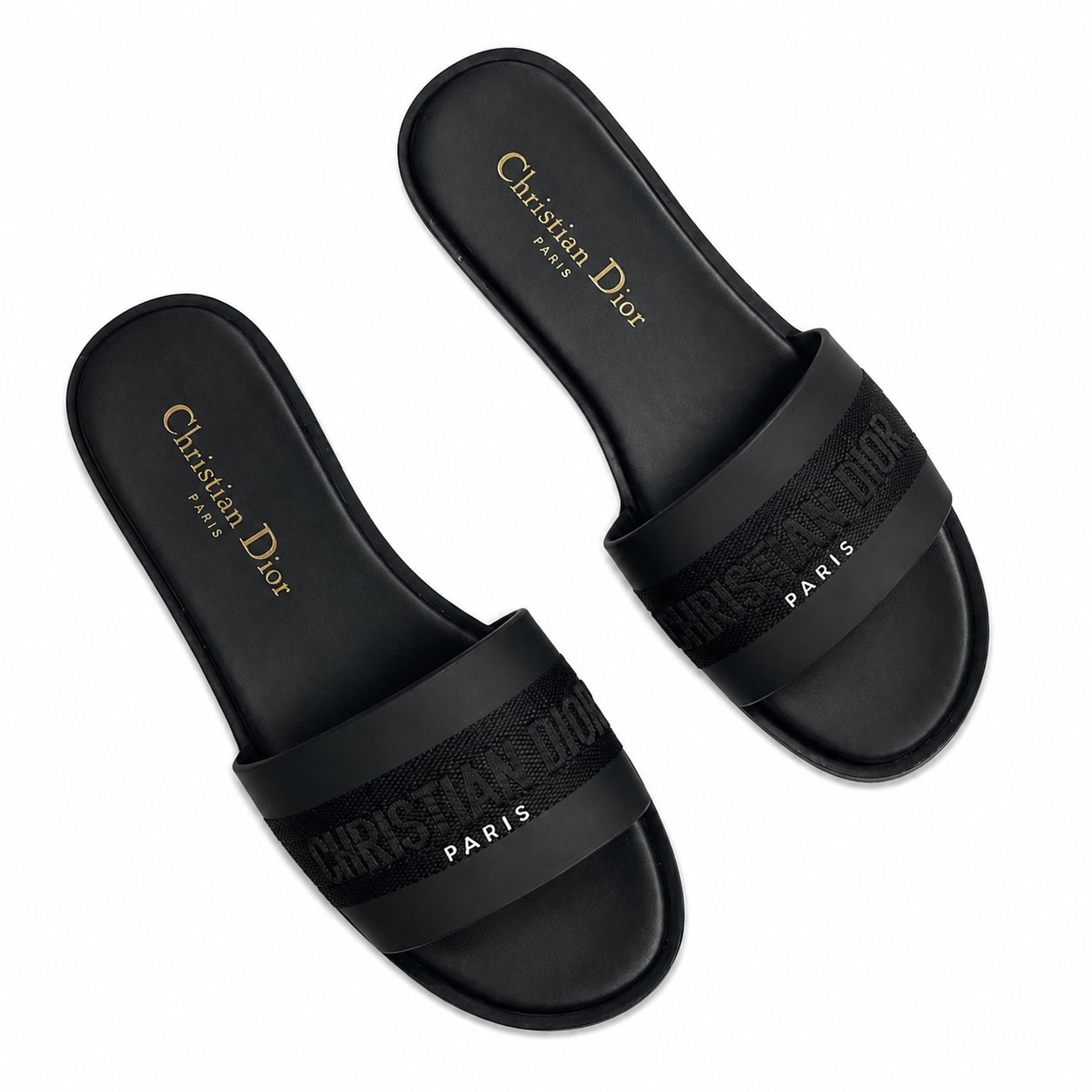 Dior Dway Slide Sandal – Black(With Box & Proper Packaging)