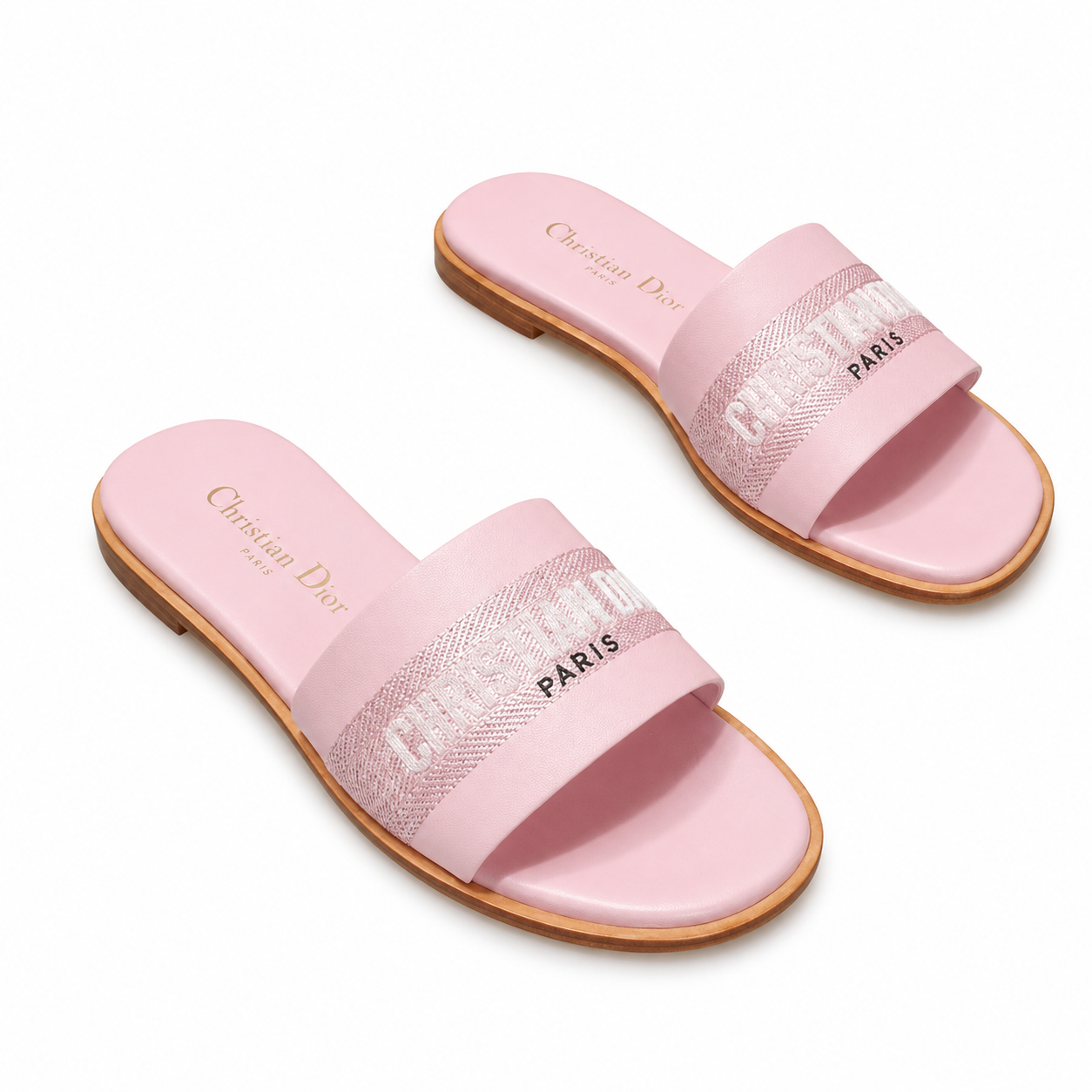 Dior Dway Slide Sandal in Pale Pink(With Box & Proper Packaging)