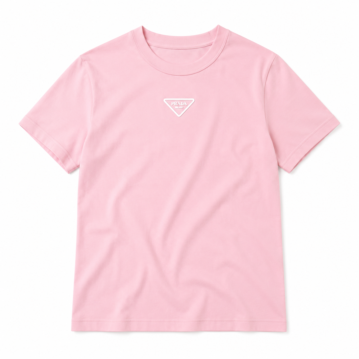 Prada Triangle Logo Cotton Jersey T-Shirt