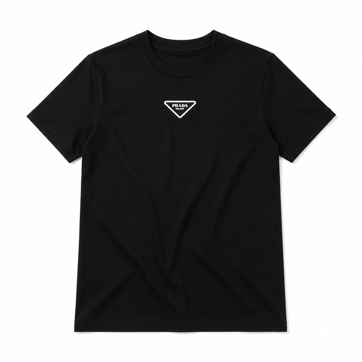 Prada Triangle Logo Cotton Jersey T-Shirt
