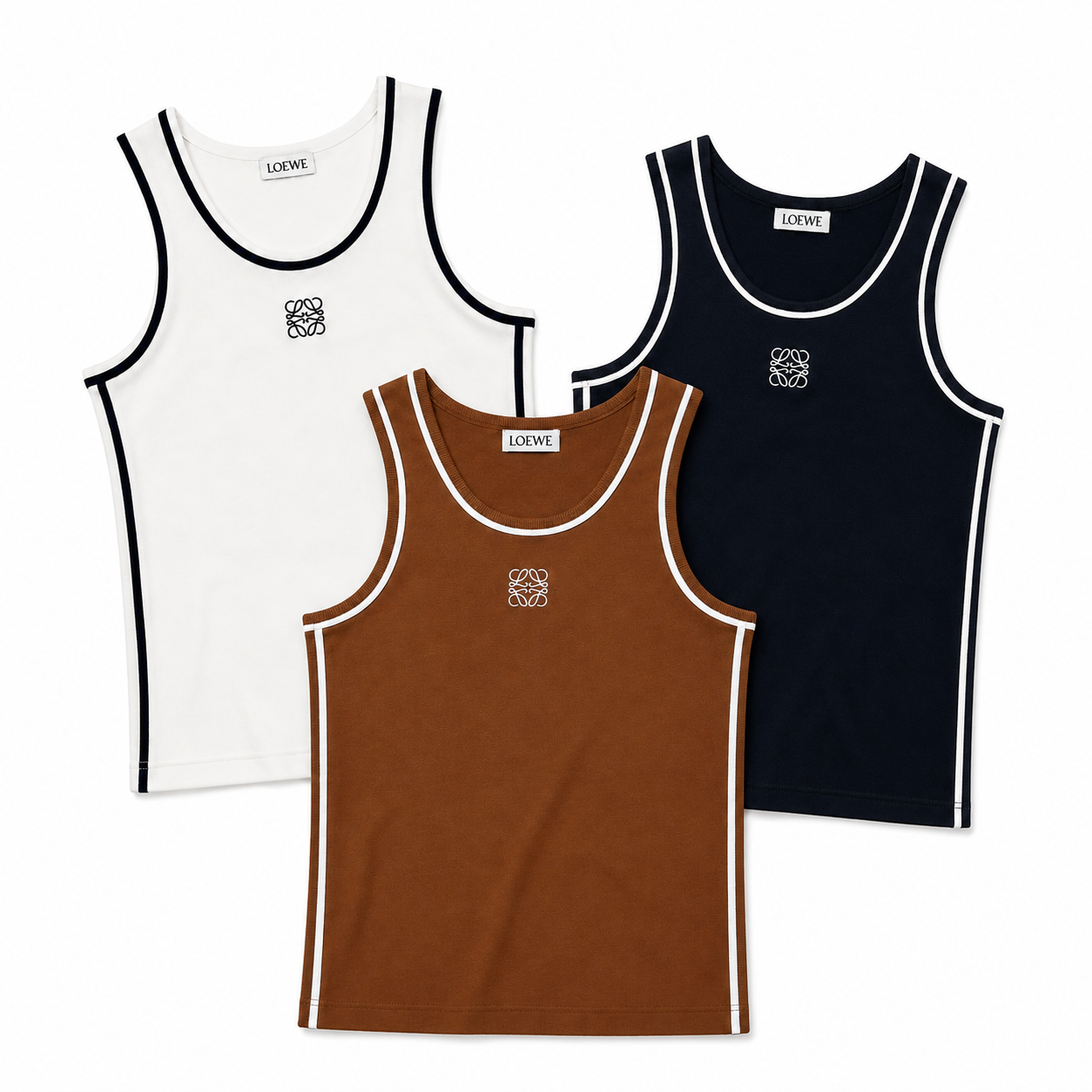 LOEWE Anagram Ribbed Tank Top