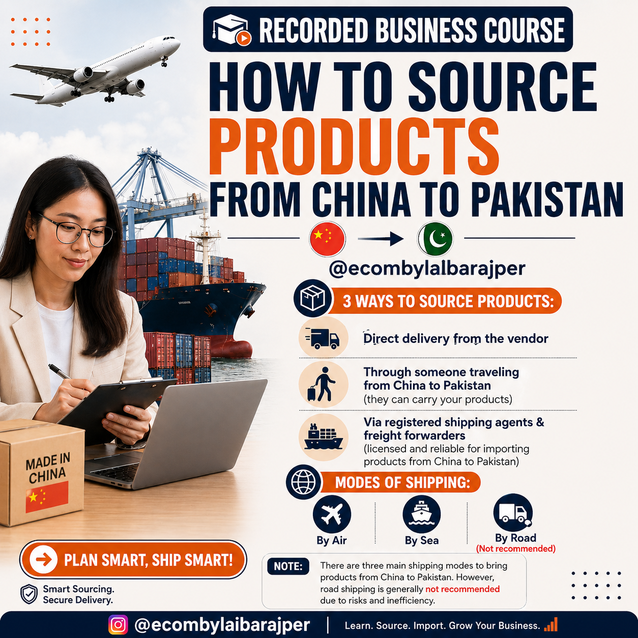 Recorded business course How to Source Products From China to Pakistan?